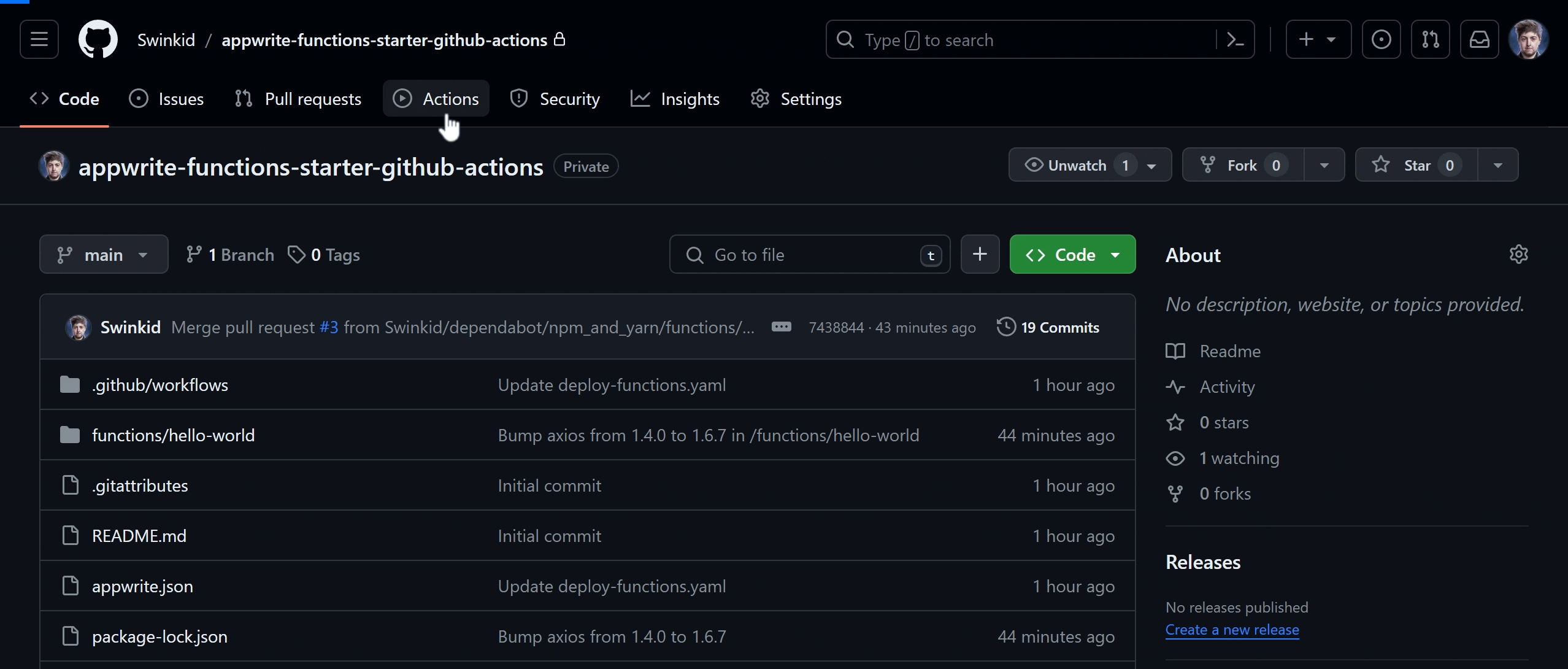 Run GitHub Action