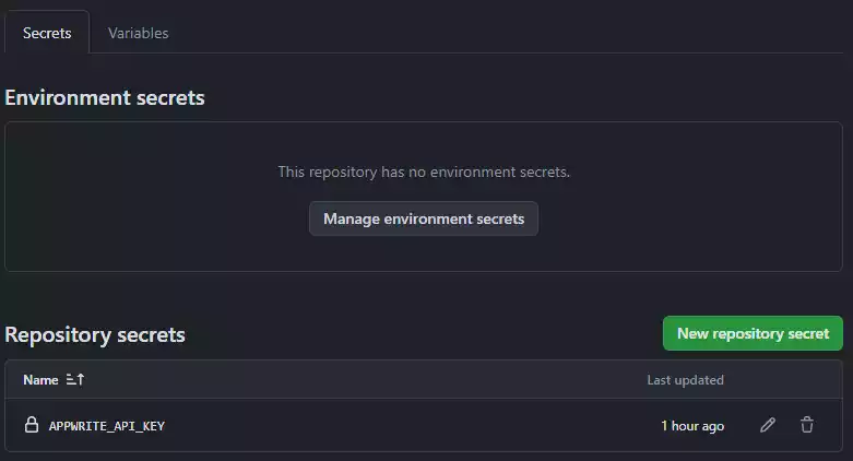 GitHub Action Secrets